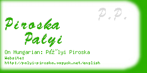 piroska palyi business card